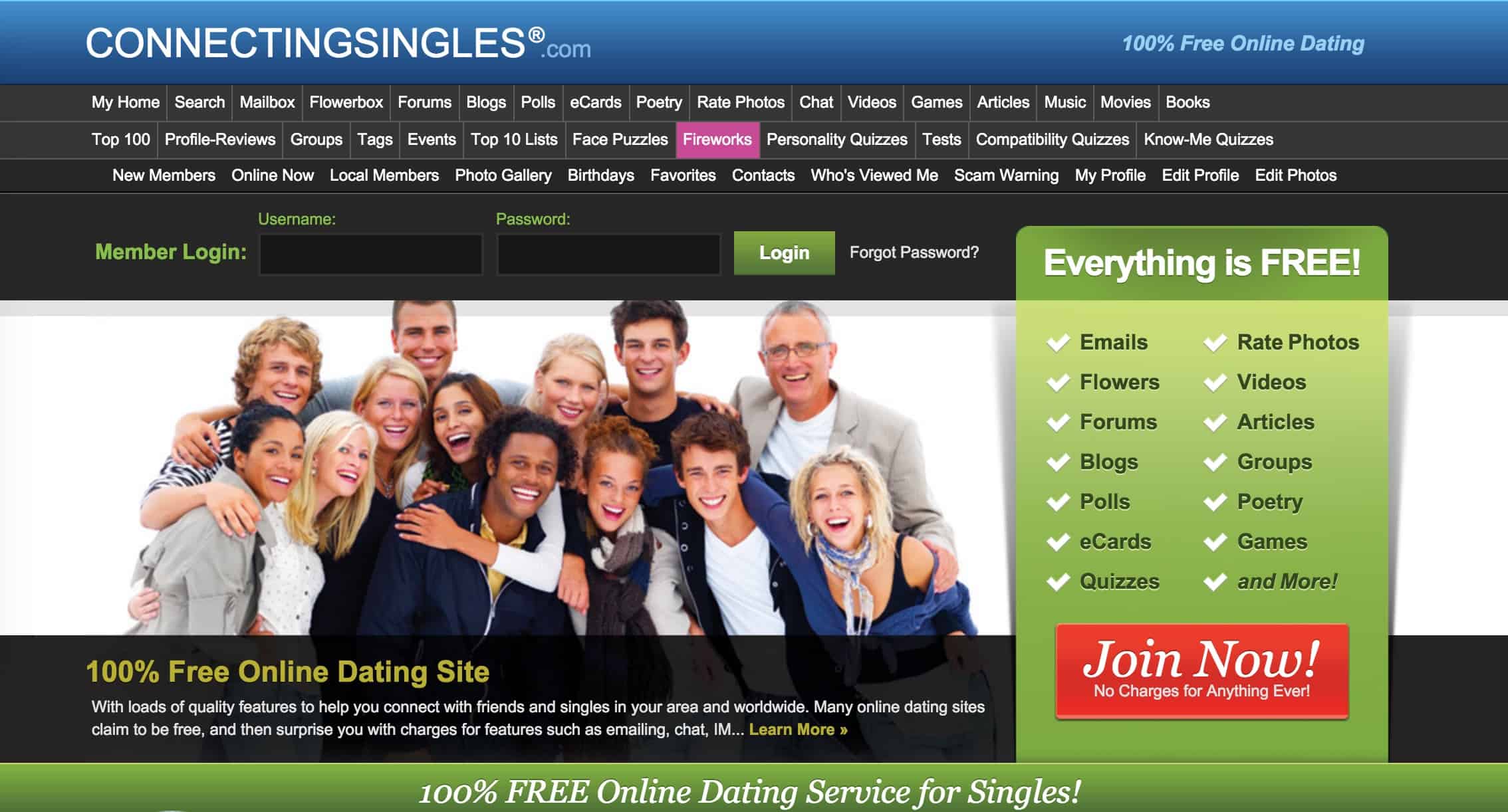 100 free dating sites no charge ever